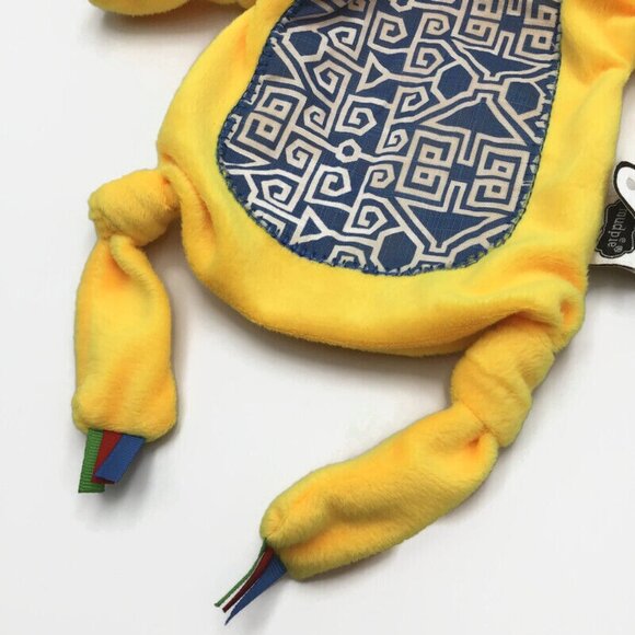 Mudpie Lion Lovey Yellow Ribbon Mane Cuddle Security Infant Baby Pacifier Keeper - Picture 4 of 6